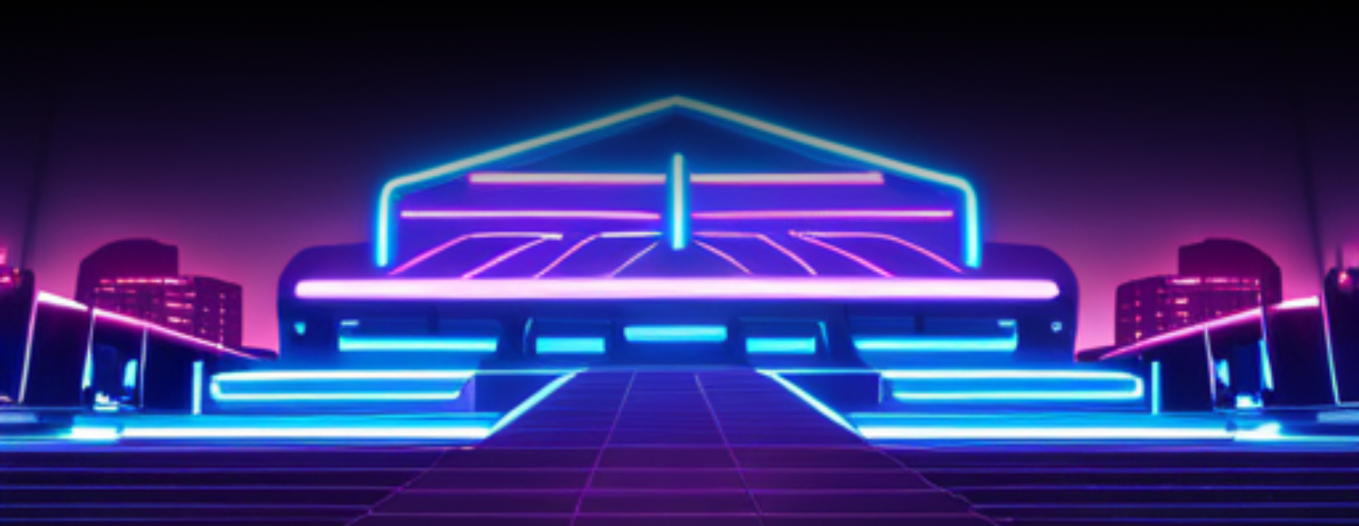 Neon Pulse graphical footer